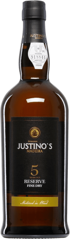 Free Shipping | Fortified wine Justino's Madeira Fine Dry Dry Reserve I.G. Madeira Madeira Portugal 5 Years 75 cl