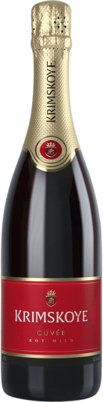 Envío gratis | Espumoso tinto Krimskoye Krimsekt Cuvée Rot Semi-Seco Semi-Dulce Moldavia, República Merlot, Cabernet Sauvignon 75 cl