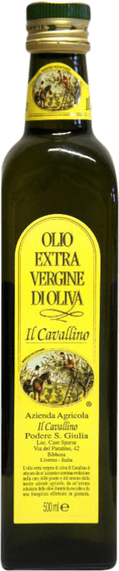 Kostenloser Versand | Olivenöl Salvadori Il Cavallino E-NOL Extra Nativ I.G.T. Toscana Toskana Italien Medium-Flasche 50 cl