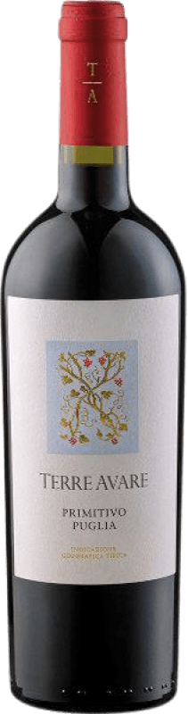 Free Shipping | Red wine Terre Avare Dry I.G.T. Puglia Puglia Italy Primitivo 75 cl