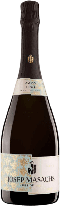 8,95 € Envio grátis | Espumante Branco Josep Masachs Brut — Bruto D.O. Cava Meia Garrafa 37 cl