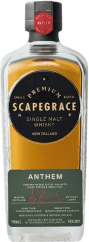 57,95 € | 威士忌单一麦芽威士忌 Scapegrace Gin Anthem 新西兰 70 cl