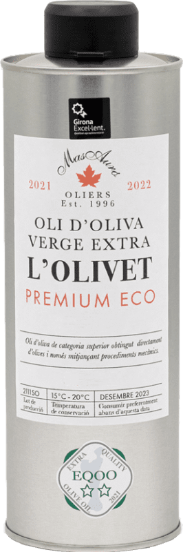 34,95 € | Aceite de Oliva Mas Auró L'Olivet AOVE Virgen Extra España Lata Medium 1 L