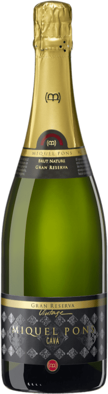 Envoi gratuit | Blanc mousseux Miquel Pons Vintage Grande Réserve D.O. Cava Espagne Macabeo, Xarel·lo, Parellada 75 cl