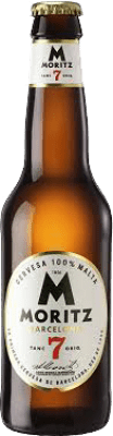 14,95 € | Caixa de 12 unidades Cerveja Moritz 7 Espanha Garrafa Terço 33 cl