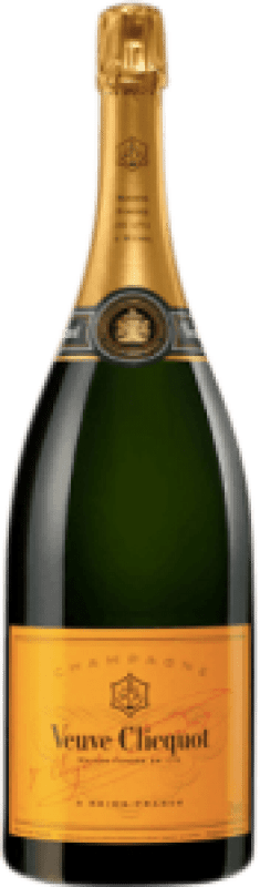 127,95 € | Белое игристое Veuve Clicquot A.O.C. Champagne Франция Pinot Black, Chardonnay, Pinot Meunier бутылка Магнум 1,5 L