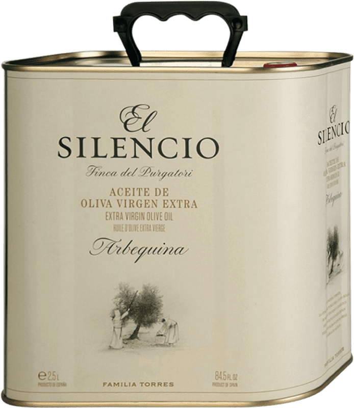 44,95 € | Huile d'Olive Familia Torres El Silencio HOVE Vierge Extra Catalogne Espagne Arbequina Canette Spéciale 2,5 L