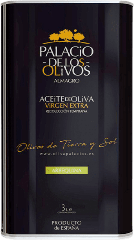 Envoi gratuit | Huile d'Olive Olivapalacios Castilla La Mancha Espagne Arbequina Canette Spéciale 3 L