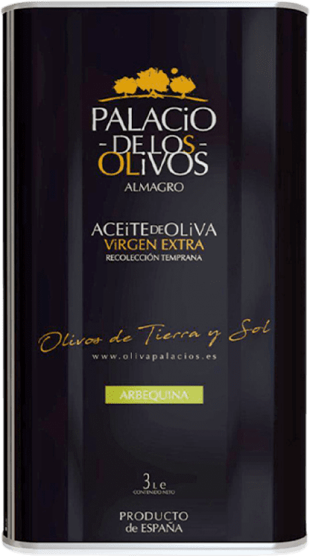 Envío gratis | Aceite de Oliva Olivapalacios AOVE Virgen Extra Castilla la Mancha España Arbequina Lata Especial 3 L