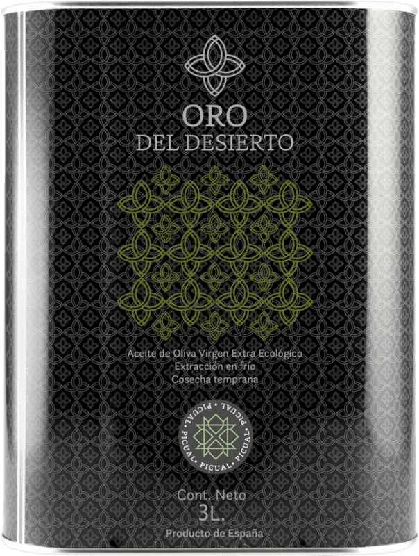 Envoi gratuit | Huile d'Olive Oro del Desierto Andalousie Espagne Picual Canette Spéciale 3 L