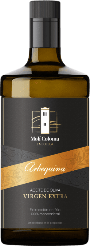 18,95 € Spedizione Gratuita | Olio d'Oliva Finca Molí Coloma EVO Extra Vergine D.O.P. Siurana Bottiglia Medium 50 cl Vetro