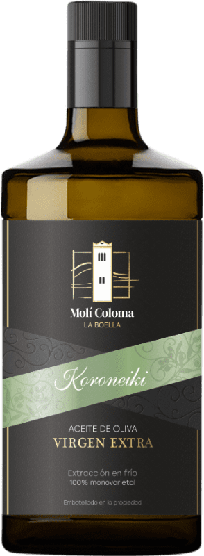 13,95 € | Olivenöl Finca Molí Coloma La Boella E-NOL Extra Nativ Katalonien Spanien Koroneiki Medium-Flasche 50 cl Glas