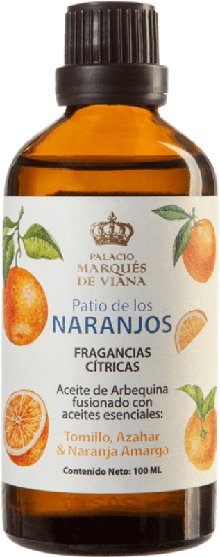 115,95 € | Caja de 12 unidades Aceite de Oliva Palacio Marqués de Viana Patio de los Naranjos Andalucía España Botellín Miniatura 10 cl Vidrio Flor de Azahar, Naranja, Tomillo