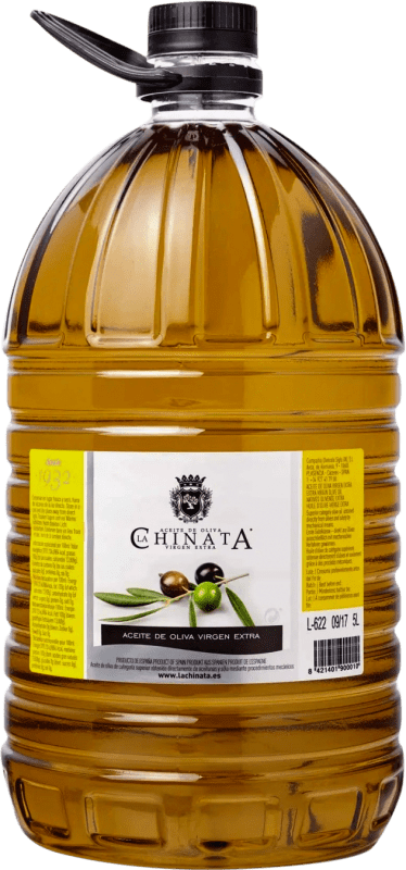 39,95 € | Olio d'Oliva La Chinata EVO Extra Vergine Estremadura Spagna Tanica 5 L PET