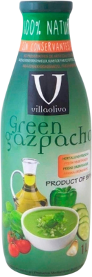 Refrescos y Mixers Mediterráneo Villaolivo Gazpacho Verde Vidrio 1 L