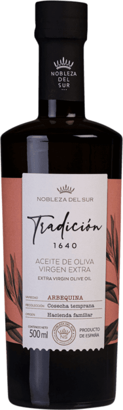 Spedizione Gratuita | Olio d'Oliva Nobleza del Sur Tradición Vidrio Andalusia Spagna Arbequina Bottiglia Medium 50 cl