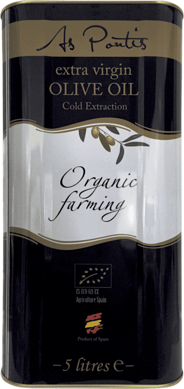 124,95 € | Aceite de Oliva As Pontis Vieiru Ecológico Extremadura España Manzanilla Lata Especial 5 L