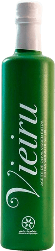 Envío gratis | Aceite de Oliva As Pontis Vieiru AOVE Virgen Extra D.O.P. Gata-Hurdes Extremadura España Manzanilla Botella Medium 50 cl Vidrio