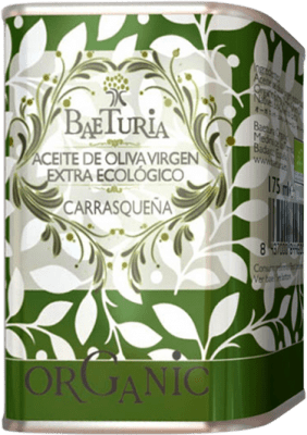 184,95 € Free Shipping | 36 units box Olive Oil Baeturia Organic EVOO Extra Virgin Can 18 cl