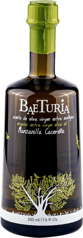 Free Shipping | Olive Oil Baeturia Organic Vidrio Estremadura Spain Manzanilla Medium Bottle 50 cl