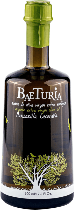 12,95 € Envoi gratuit | Huile d'Olive Baeturia Organic HOVE Vierge Extra Bouteille Medium 50 cl Verre