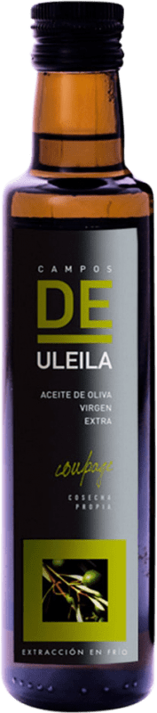 Kostenloser Versand | 12 Einheiten Box Olivenöl Campos de Uleila E-NOL Extra Nativ Andalusien Spanien Bio — Nachhaltig Kleine Flasche 25 cl Glas