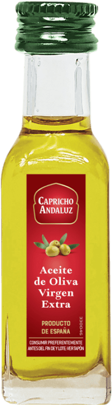 Kostenloser Versand | 256 Einheiten Box Olivenöl Capricho Andaluz Vidrio Andalusien Spanien Miniaturflasche 2 cl