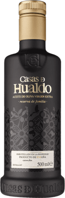 Envío gratis | Aceite de Oliva Casas de Hualdo Reserva de Familia Vidrio D.O. Montes de Toledo Castilla la Mancha España Botella Medium 50 cl