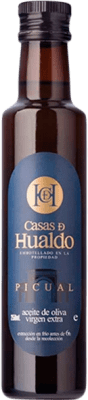 Kostenloser Versand | 12 Einheiten Box Olivenöl Casas de Hualdo Vidrio D.O. Montes de Toledo Kastilien-La Mancha Spanien Picual Kleine Flasche 25 cl