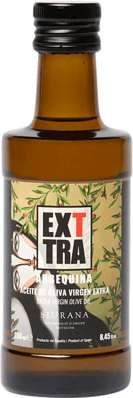 Envio grátis | Azeite de Oliva Exttra Original Vidrio D.O.P. Siurana Catalunha Espanha Arbequina Garrafa Pequena 25 cl