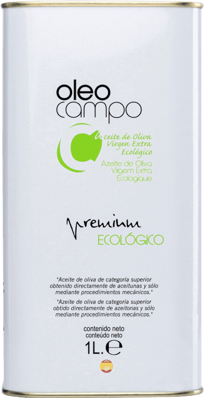 Envio grátis | Azeite de Oliva Oleocampo Premium Ecológico Andaluzia Espanha Picual Lata Especial 1 L