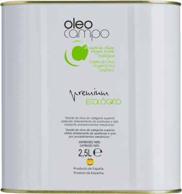 Spedizione Gratuita | Olio d'Oliva Oleocampo Premium, EVO Extra Vergine Andalusia Spagna Picual Eco — Biologico Lattina Speciale 2,5 L