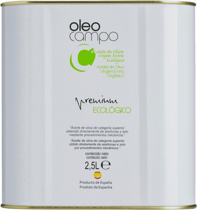 54,95 € | Olivenöl Oleocampo Premium, E-NOL Extra Nativ Andalusien Spanien Picual Eco — Biologisch Spezialdose 2,5 L