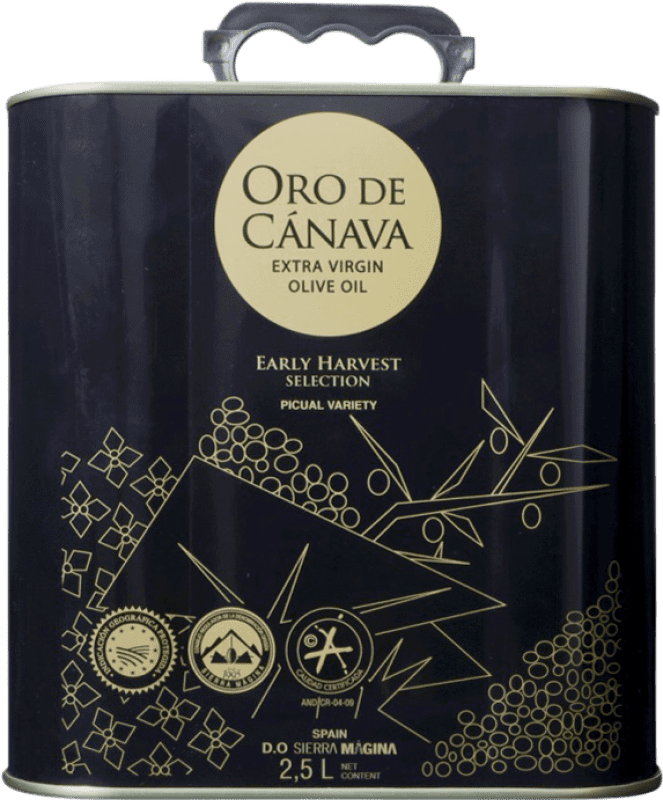 45,95 € | Olio d'Oliva Ntra. Sra. de los Remedios Oro de Cánava Selezione, Cosecha Temprana — Raccolta Precoce, EVO Extra Vergine D.O. Sierra Mágina Jaén Spagna Picual Lattina Speciale 2,5 L