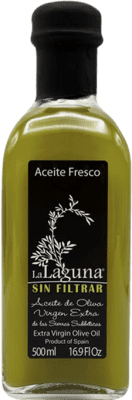 12,95 € | Olive Oil Sucesores Hnos. López La Laguna Fresco Sin Filtrar — Unfiltered, EVOO Extra Virgin Andalusia Spain Picual Medium Bottle 50 cl Glass