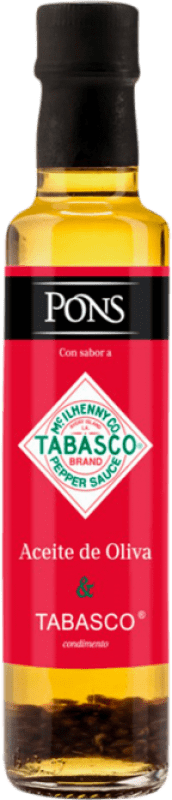 Kostenloser Versand | Olivenöl Clos Pons Spanien Kleine Flasche 25 cl Tabasco