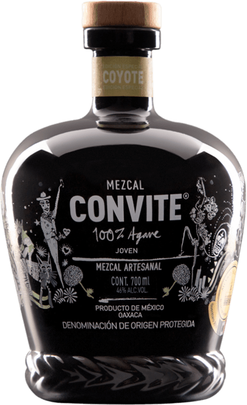 Бесплатная доставка | Mezcal Convite Coyote Мексика 70 cl