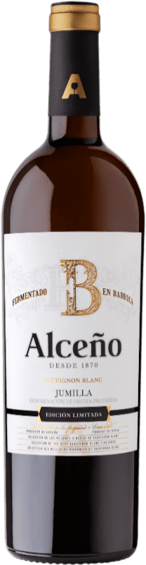 Envío gratis | Vino blanco Alceño Blanco Fermentado en Barrica D.O. Jumilla España Sauvignon Blanca 75 cl