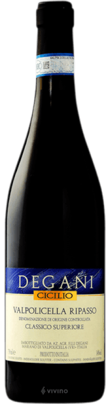 16,95 € | Red wine Degani Cicilio D.O.C. Valpolicella Ripasso Veneto Italy Corvina, Rondinella, Corvinone, Bacca Red 75 cl