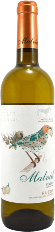 Envoi gratuit | Vin blanc Vitivinícolas Lasecanas Malvid D.O. Rueda Castille et Leon Espagne Verdejo 75 cl