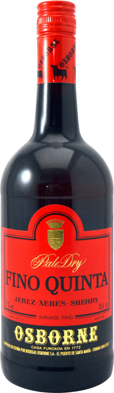 Kostenloser Versand | Verstärkter Wein Osborne Quinta Fino 1990's Sammlerexemplar Spanien 75 cl