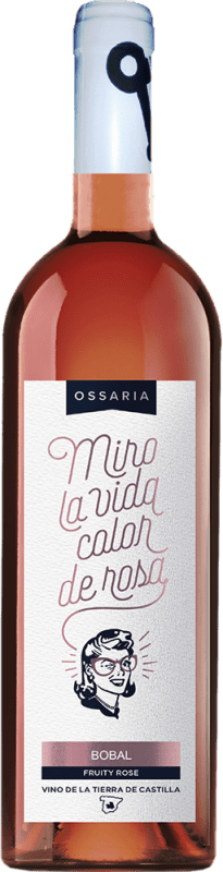 Бесплатная доставка | Розовое вино Ossaria Rosado I.G.P. Vino de la Tierra de Castilla Испания Syrah 75 cl