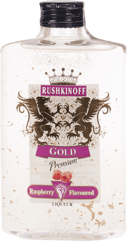 送料無料 | リキュール Antonio Nadal Rushkinoff Gold Frambuesa スペイン ヒップフラスコボトル 35 cl