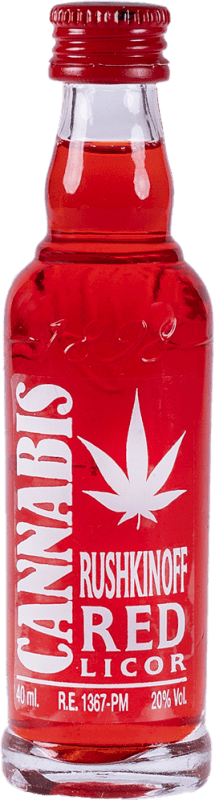 Envío gratis | Licores Antonio Nadal Rushkinoff Cannabis Red — Edición Roja, Red Ale — Roja España Botellín Miniatura 4 cl