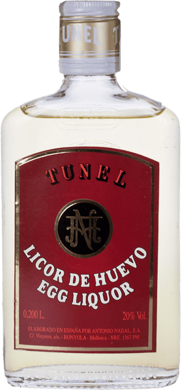 Envio grátis | Schnapps Antonio Nadal Túnel Espanha Garrafinha Pequena 20 cl Huevo — Ovo