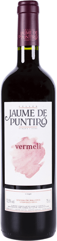 8,95 € | Red wine Jaume de Puntiró Vermell Tinto D.O. Binissalem Spain Callet, Mantonegro 75 cl