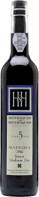 19,95 € | Fortified wine H&H Henriques & Henriques Medium Dry I.G. Madeira Madeira Portugal 5 Years Medium Bottle 50 cl