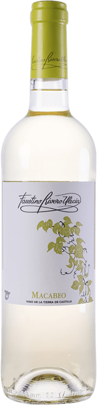 4,95 € | Белое вино Faustino Rivero Blanco I.G.P. Vino de la Tierra de Castilla Испания Macabeo 75 cl