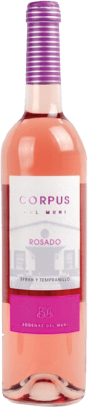 Envío gratis | Vino rosado Muni Corpus Rosado I.G.P. Vino de la Tierra de Castilla España Syrah 75 cl