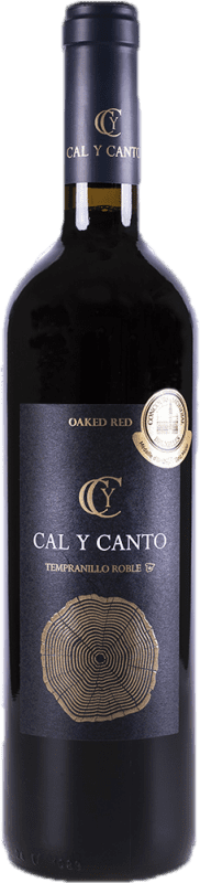 Бесплатная доставка | Красное вино Cal y Canto Tinto Дуб I.G.P. Vino de la Tierra de Castilla Испания Tempranillo 75 cl